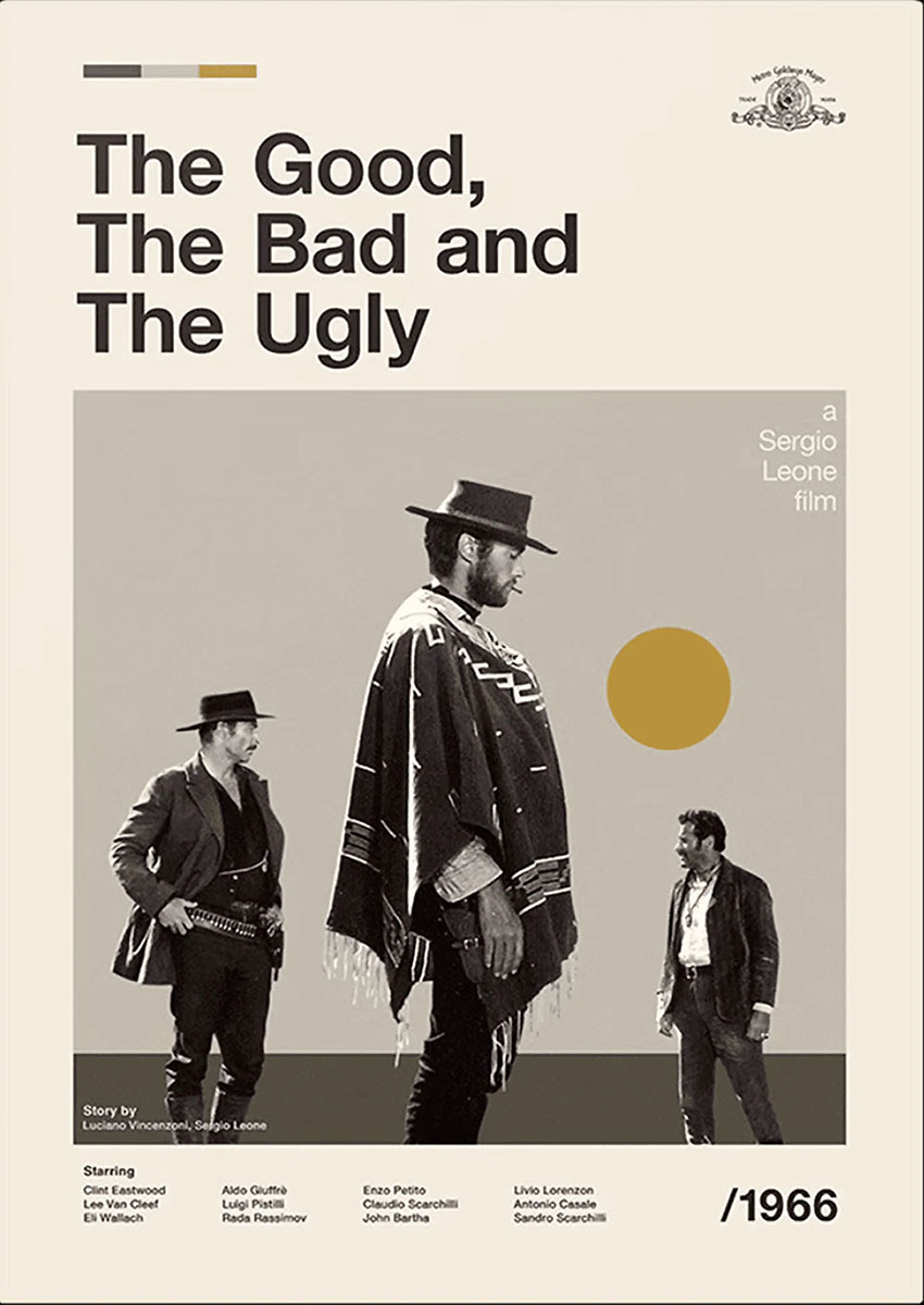 The Good, The Bad and The Ugly Movie Poster Canvas Print & Poster Wall Art - AI PRINT LAB
